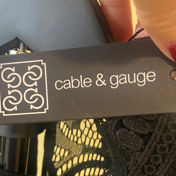 Cable & Gauge Black Lace Sleeve Blouse - Picture 2 of 7